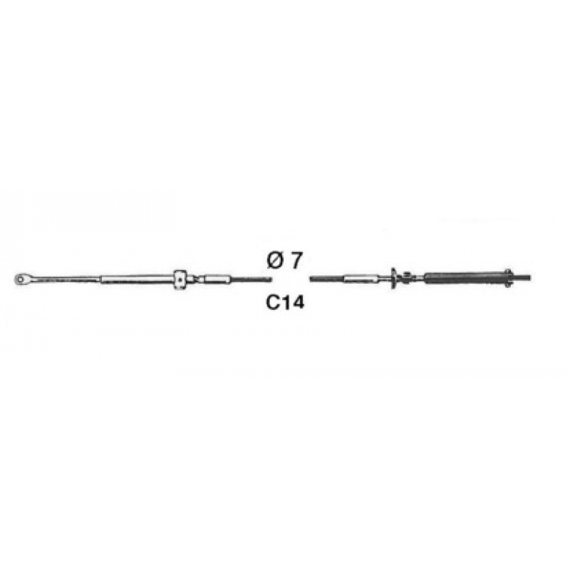 Cavo telecomando C14 - JOHNSON, EVINRUDE, OMC